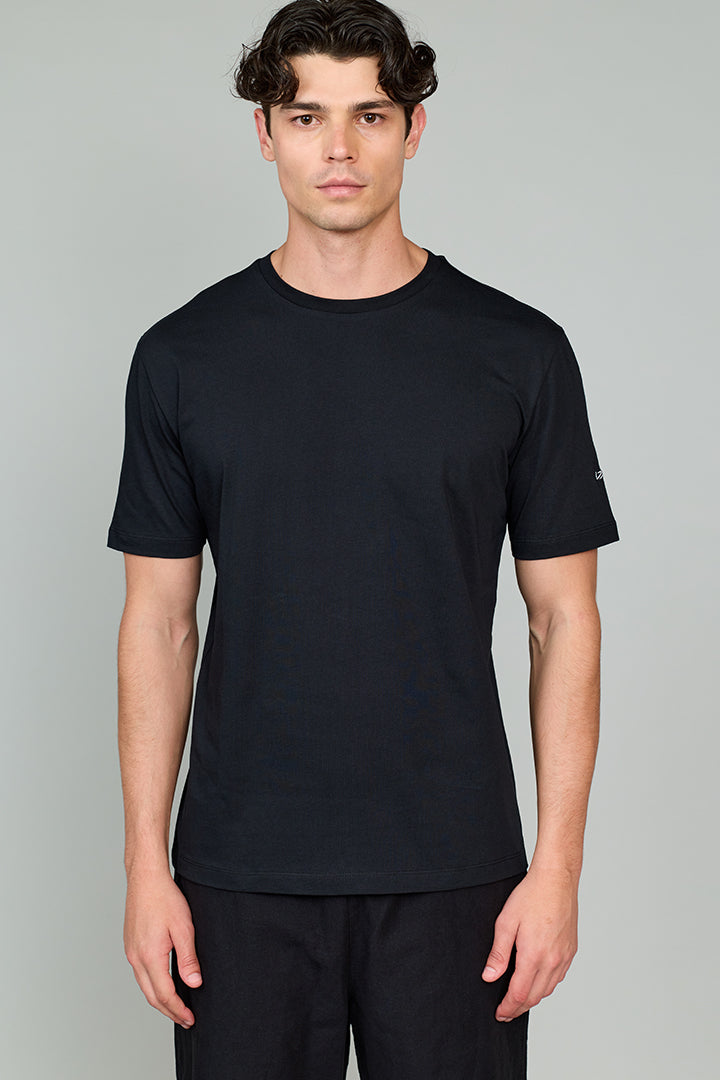 Vany Erkek Regular Fit Bisiklet Yaka T-Shirt Siyah