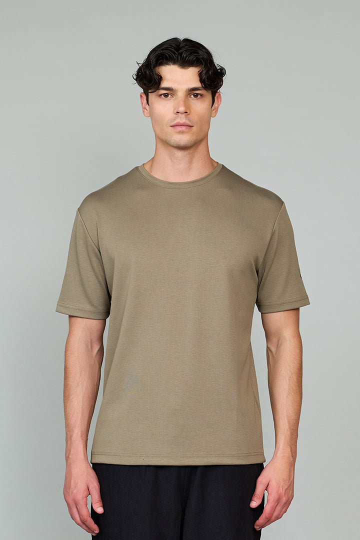 Vany Erkek Regular Fit Bisiklet Yaka T-Shirt Haki